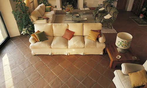 Piastrella in terracotta - TUSCAN - TerracottaItaly - in argilla / opaca / da sala