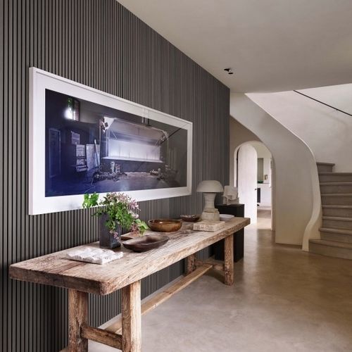 Pannello acustico per muro - EBONY  - lalegno - in legno / rettangolare / a doghe