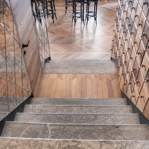 Parquet multistrato - ATELIER - A15636 - lalegno - in rovere / a spina di pesce / liscio