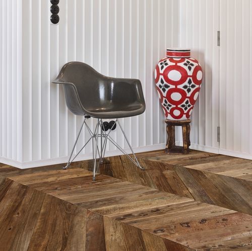 Parquet multistrato - ATELIER - RECLAIMED  - lalegno - in olmo / a spina di pesce / spazzolato