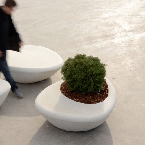 Fioriera in calcestruzzo - Supercell - Durbanis - design originale / per spazi pubblici / bianca