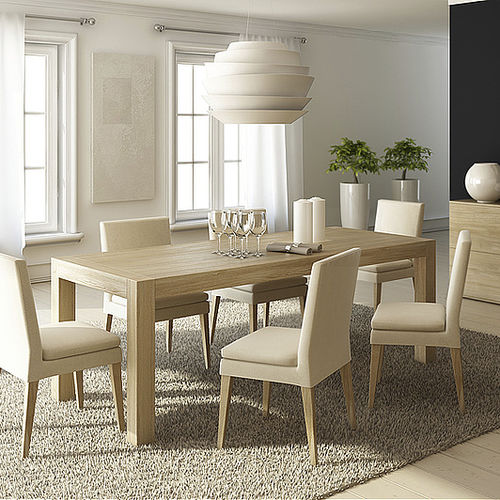 Tavolo da pranzo contemporaneo - BLOX - MILONI Deutschland - in rovere / in legno compensato / rettangolare