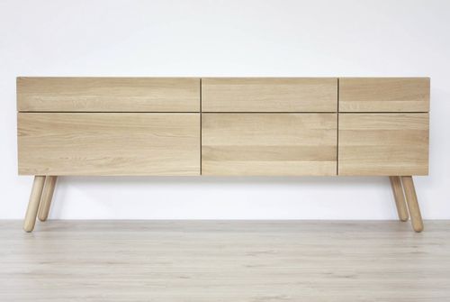 Credenza contemporanea - OX - MILONI Deutschland - in rovere / in legno compensato
