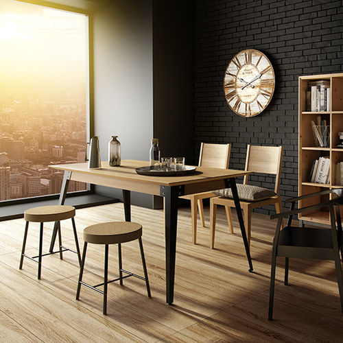 Tavolo da pranzo contemporaneo - LOFT - MILONI Deutschland - in legno / in metallo / rettangolare