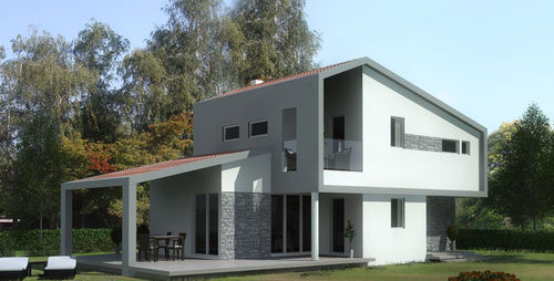 Casa prefabbricata - SARA - Domprojekt - ecologica / contemporanea / a due piani