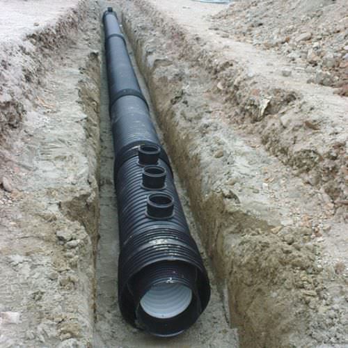 Canale in HDPE - ECOPAL DOUBLE - Polieco - di trattamento acque reflue