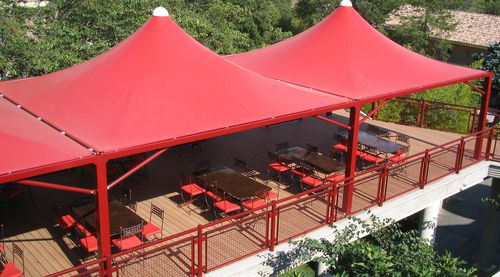 Tensostruttura su ossatura metallica - Texabri - con membrana in PVC / per eventi / per ristorante