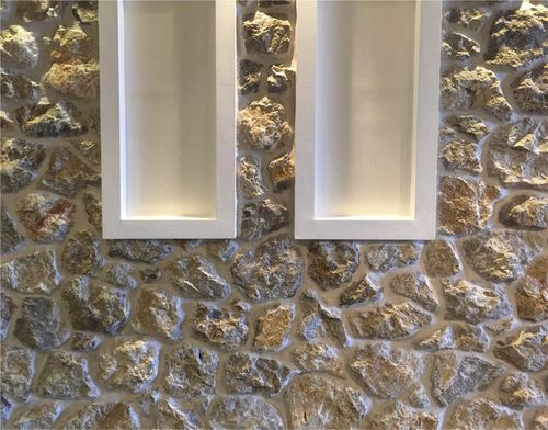 Rivestimento di facciata in mattoni - GREY - Akrolithos S.A. - in pietra naturale / testurizzato