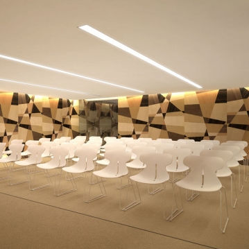 Sedia da conferenza contemporanea - 460 - Tagar - da interno / in polipropilene / con supporto in acciaio cromato