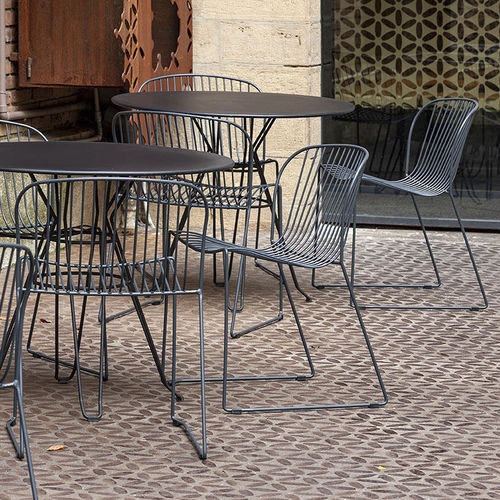 Sedia contemporanea - BOLONIA  - iSi Contract - da giardino / da interno / in acciaio galvanizzato