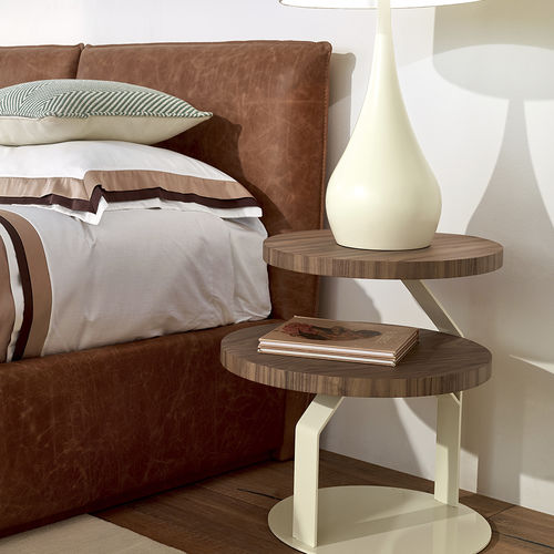 Comodino contemporaneo - CORBUS - Vanguard Concept - in legno / in metallo / rotondo