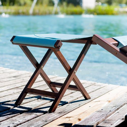 Sgabello contemporaneo - LE PETIOT - AZUR CONFORT - in tessuto / con supporto in legno massiccio / fatto a mano