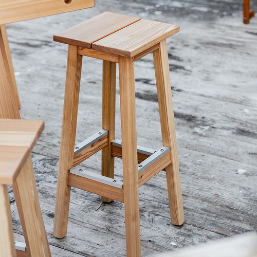 Sgabello da bar da esterno - CHALENO - AZUR CONFORT - contemporaneo / in legno / con supporto in legno