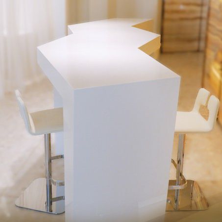 Tavolo alto contemporaneo - KERROCK - in composito / con supporto in metallo / per ufficio
