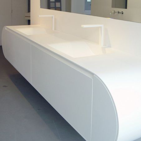 Mobile lavabo doppio - KERROCK - sospeso / in composito / contemporaneo