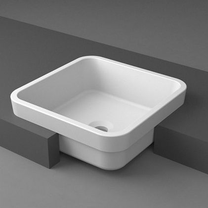 Lavabo da semincasso - 120 OFELIA - IN - KERROCK - in composito / quadrato / contemporaneo