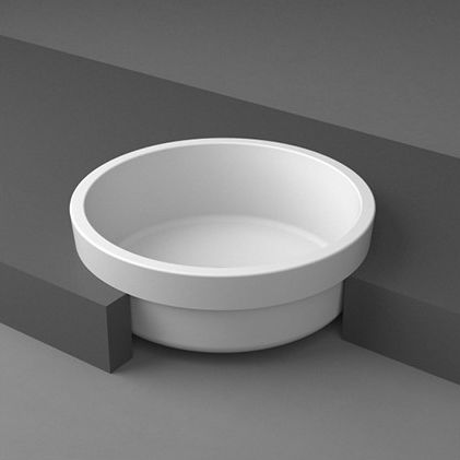 Lavabo da semincasso - 124 ORIANA - IN - KERROCK - in composito / rotondo / contemporaneo