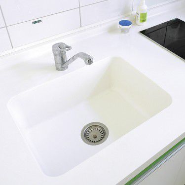 Lavabo da incasso - KERROCK - in composito / singolo / rettangolare