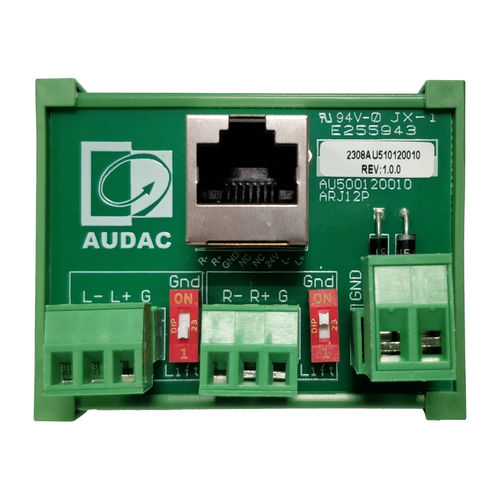 Modulo di interfaccia gateway - ARJ12P - Audac - su guida DIN / RJ45