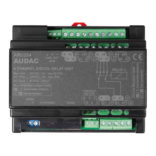 Modulo di interfaccia gateway - ARU204 - Audac - su guida DIN / Ethernet / RS485