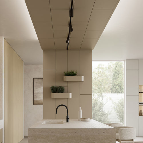 Controsoffitto in alluminio verniciato - LOOKUP - Ronda Design - in pannelli / per soggiorno / per muro