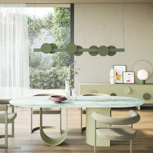 Tavolo contemporaneo - ROSHI - Ronda Design - impiallacciato in legno / in vetro / in ceramica