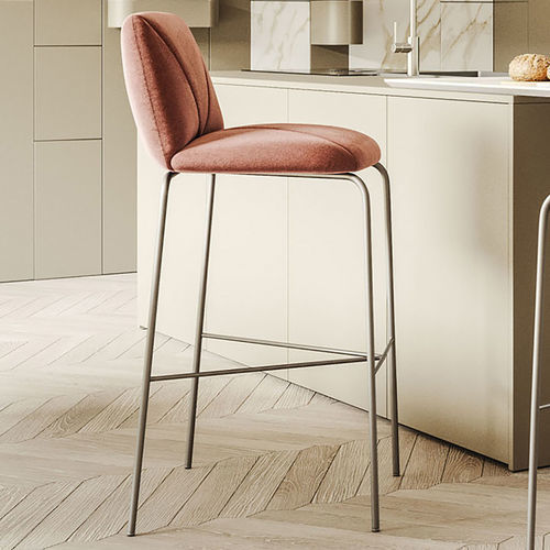 Sedia alta contemporanea - MANTRA  - Ronda Design - da interno / in velluto / in pelle