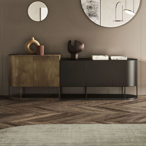 Credenza con piedi alti - BIKRAM - Ronda Design - contemporanea / in legno / in metallo