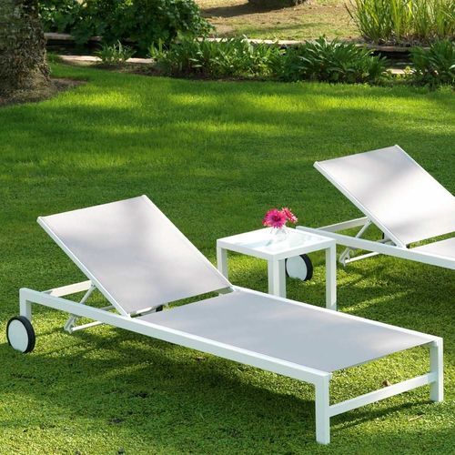Lettino prendisole contemporaneo - CALPE - ARKIMUEBLE - in tessuto / in alluminio / da giardino