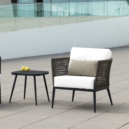 Poltrona contemporanea - ROMA - ARKIMUEBLE - in tessuto / in alluminio / in corda