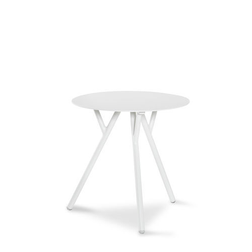 Tavolo d'appoggio contemporaneo - VERONA - ARKIMUEBLE - in alluminio / con supporto in alluminio / rotondo