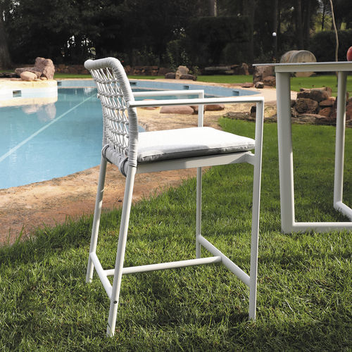 Sedia alta contemporanea - VERONA - ARKIMUEBLE - da giardino / per terrazza / in alluminio