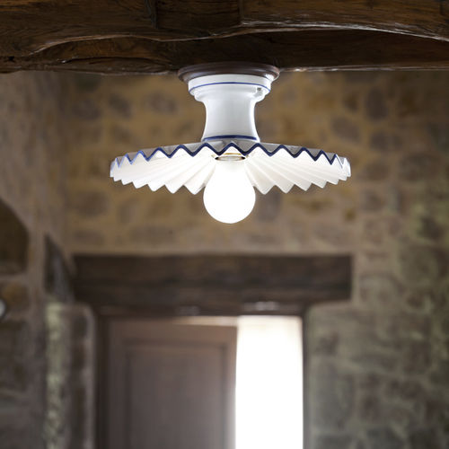 Plafoniera classica - CAPPE - Aldo Bernardi - in ceramica / in ceramica smaltata / a lampada fluorescente