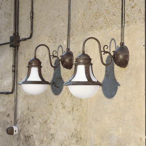 Applique classica - LOGGIA - Aldo Bernardi - da esterno / in ottone / in nichel