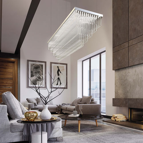 Lampada a sospensione - REFLEXA RECTANGULAR - Marchetti Illuminazione - in alluminio / contemporanea / con cavo