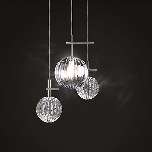 Lampada a sospensione - MOULE NAKED - Marchetti Illuminazione - in metallo / in vetro / in vetro soffiato
