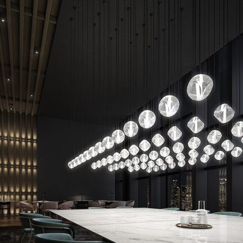 Lampada a sospensione - GLACE - Marchetti Illuminazione - in acciaio / in vetro / contemporanea