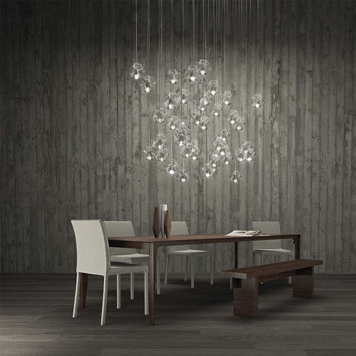 Lampada a sospensione - INCANTO - Marchetti Illuminazione - in acciaio / in cristallo / contemporanea