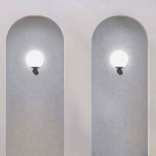 Applique contemporanea - LUNA - Marchetti Illuminazione - da interno / in vetro / in raso