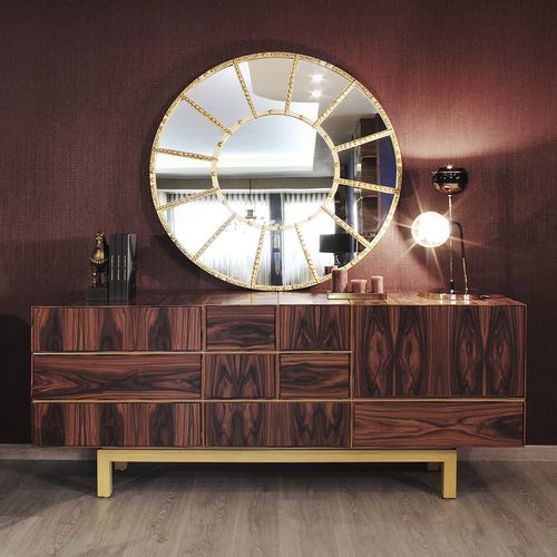 Credenza contemporanea - MODULER - Malabar - in legno / in ferro / con cassetti