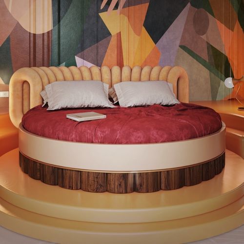 Letto matrimoniale - POST-FUTURE - Malabar - contemporaneo / imbottito / con testiera imbottita