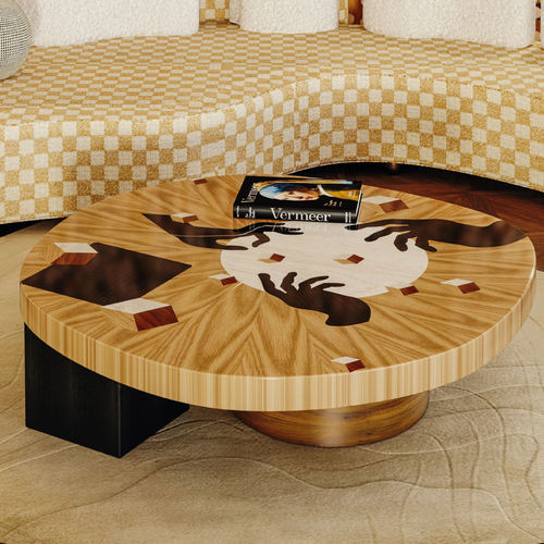 Tavolino basso contemporaneo - IN VIJ EN - Malabar - in rovere / in noce / in frassino