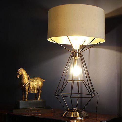 Lampada da tavolo - NOLA - CreativeMary - in ottone / in vetro soffiato / in tessuto