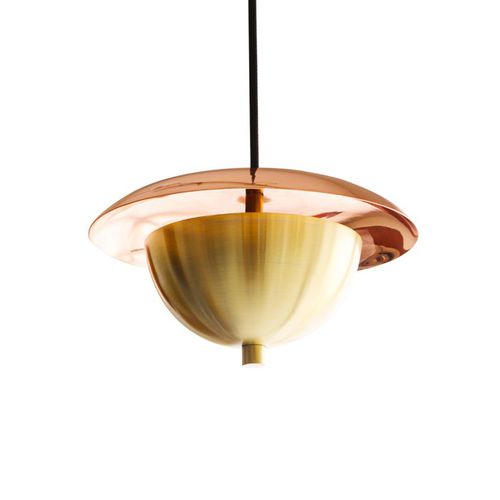 Lampada a sospensione - EVOLUON - CreativeMary - in ottone / in ottone spazzolato / in vetro