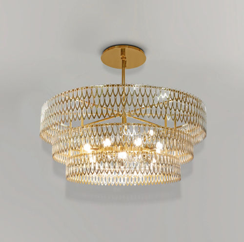 Lampadario contemporaneo - PETAL - CreativeMary - in vetro / in ottone / in acciaio inossidabile