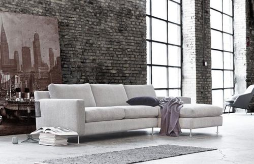 Divano modulare - MOOD - Wendelbo - contemporaneo / in tessuto / in pelle