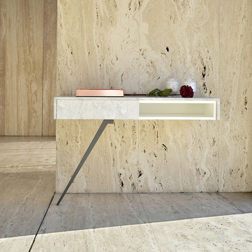 Consolle contemporanea - ATIR - MAAMI HOME - in MDF laccato / in marmo / con supporto in acciaio