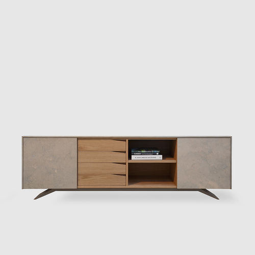 Credenza contemporanea - TRIGONO ATAÍJA - MAAMI HOME - in rovere / impiallacciata in legno / in marmo