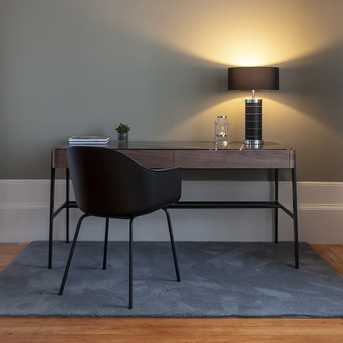 Scrivania contemporanea - BOUVET DESK SAHARA - MAAMI HOME - in noce / in acciaio laccato