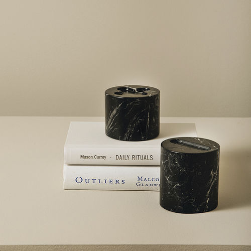 Fermalibro in marmo - MATH NERO MARQUINA - MAAMI HOME